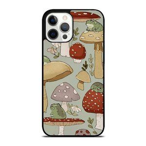 Cute Cottagecore Frog and Mushroom Vintage iPhone Case